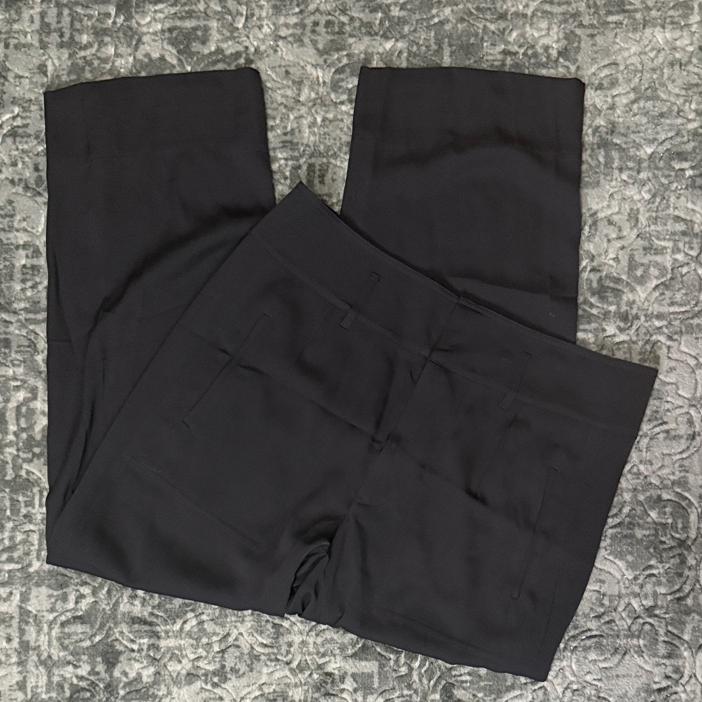 AYR Black Wide-Leg Trousers